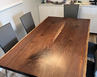 Black Walnut Solid Wood Live Edge Table