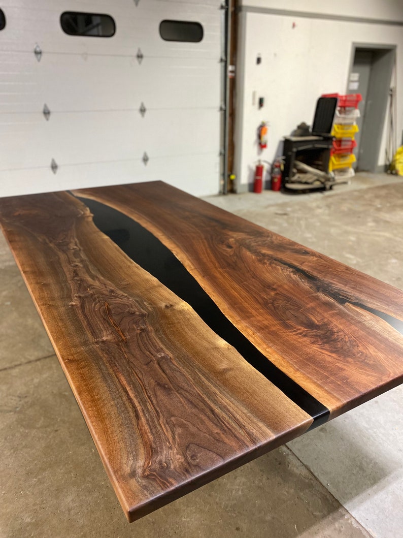 Black Walnut Epoxy River Table Etsy