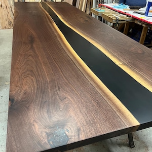 Black Walnut Epoxy Dining Room Table (13&#39; long)