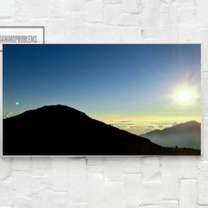 Maui, Haleakala, Hawaii, Digital Art, Instant Download, Sun, Moon