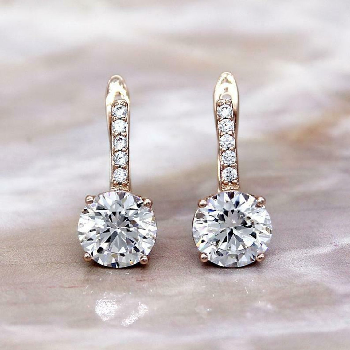 Moissanite earrings hoops Clearance
