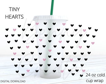 Strawberry Hearts and Flowers - UVDTF Cold Cup Wrap (Ready-to-Ship) – Happy  Wrap Co.