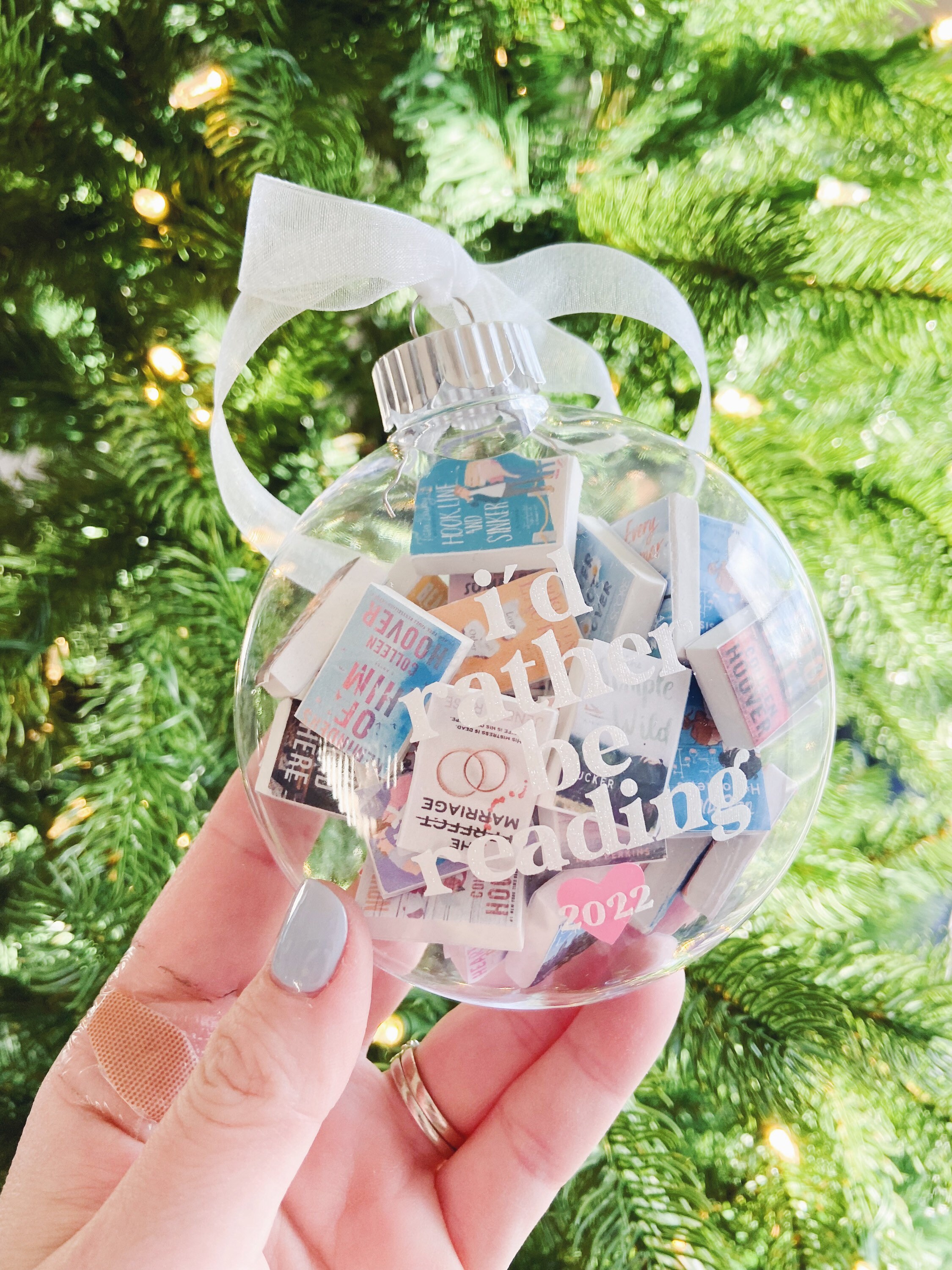 Personalized Book Ornament . Ornament for Book Lovers . Book Etsy