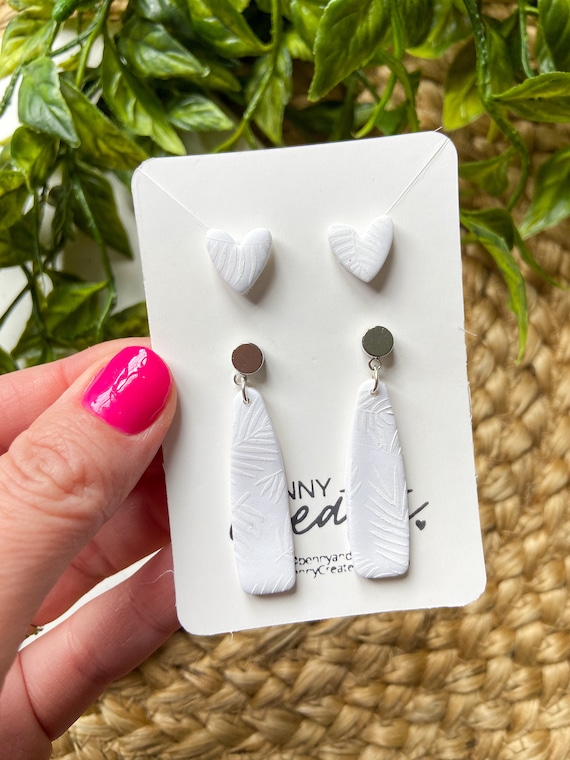 Summer white best sale earrings