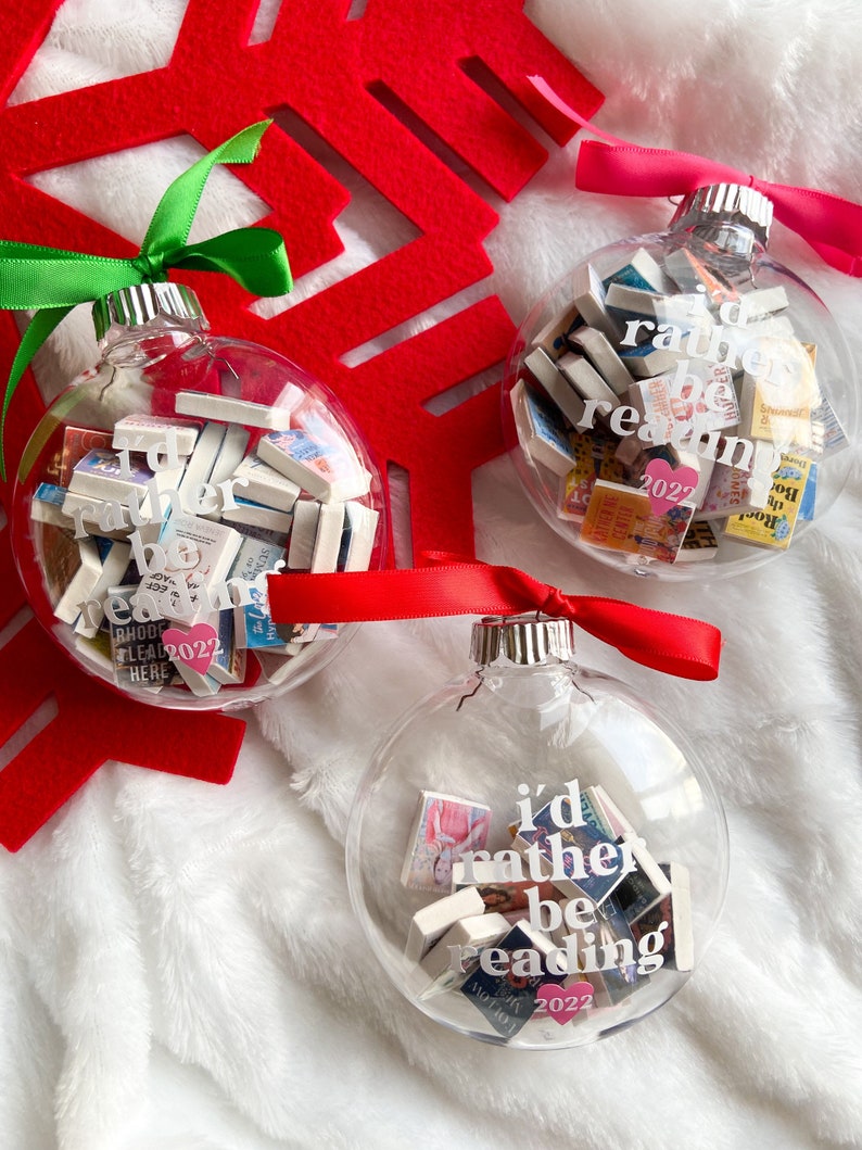 Personalized Book Ornament . Ornament for Book Lovers . Book Etsy