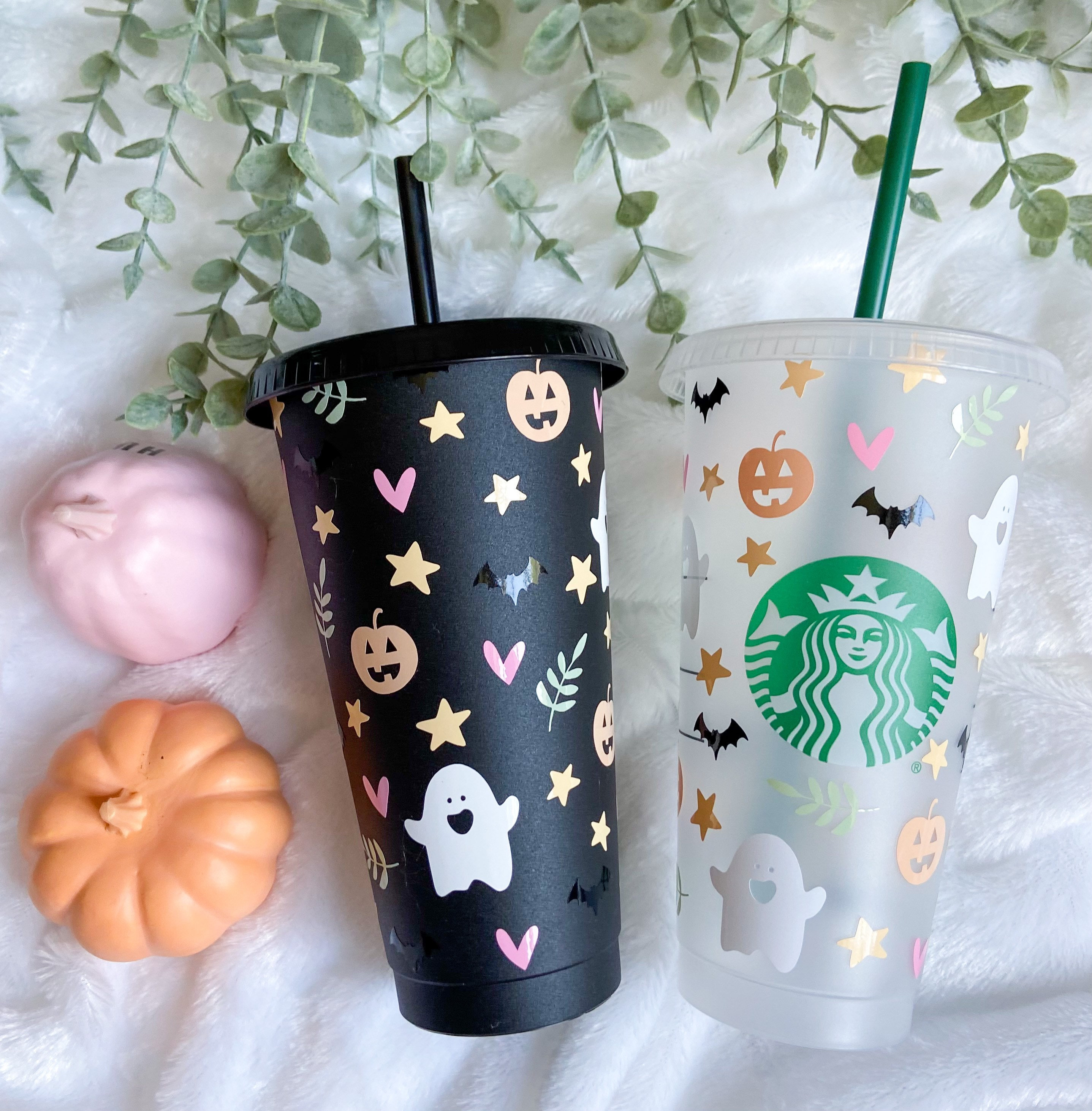 Halloween Cold Cup . Boho Halloween Cup . Halloween Reusable Etsy