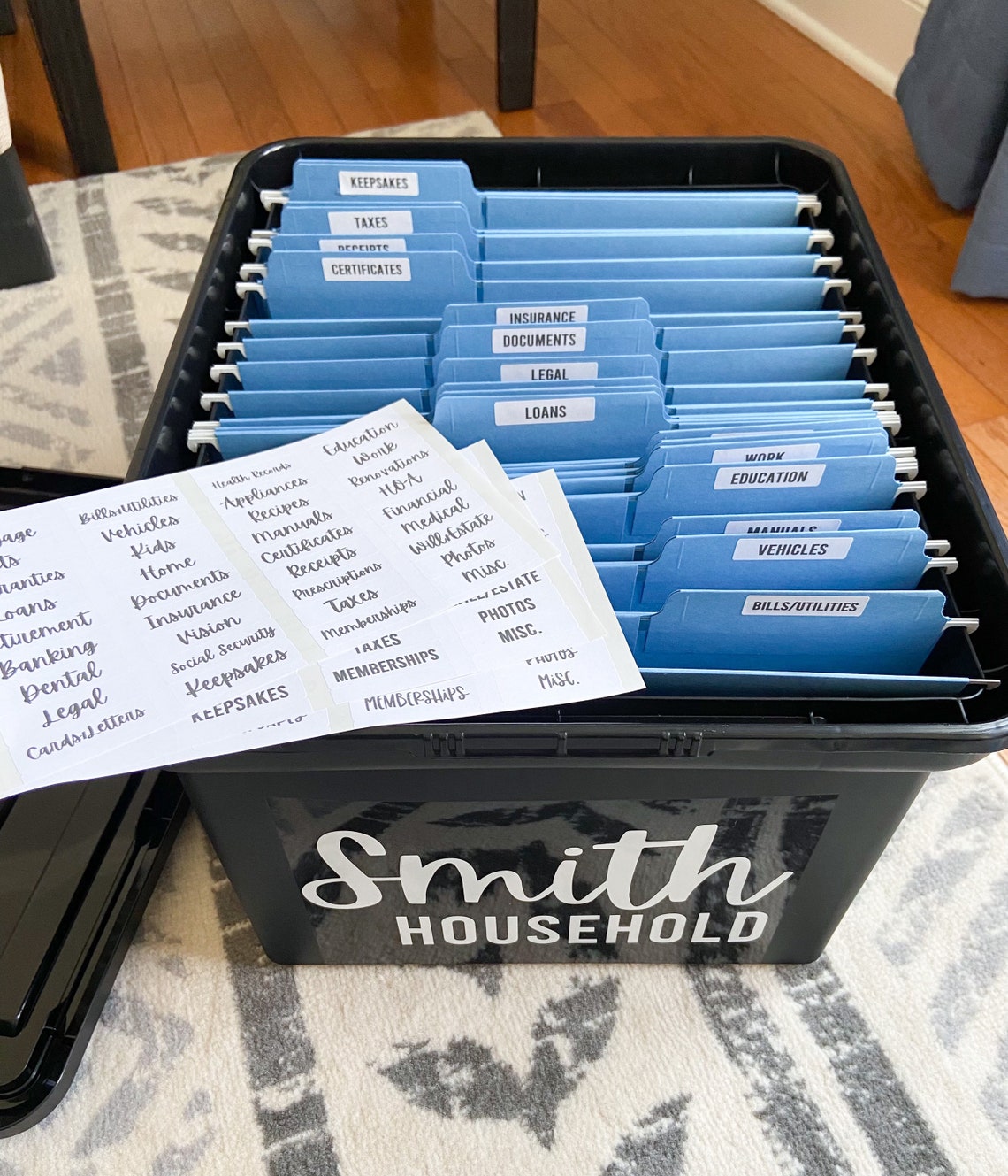 Home File Box Labels . Household Labels . File Box Labels . Etsy