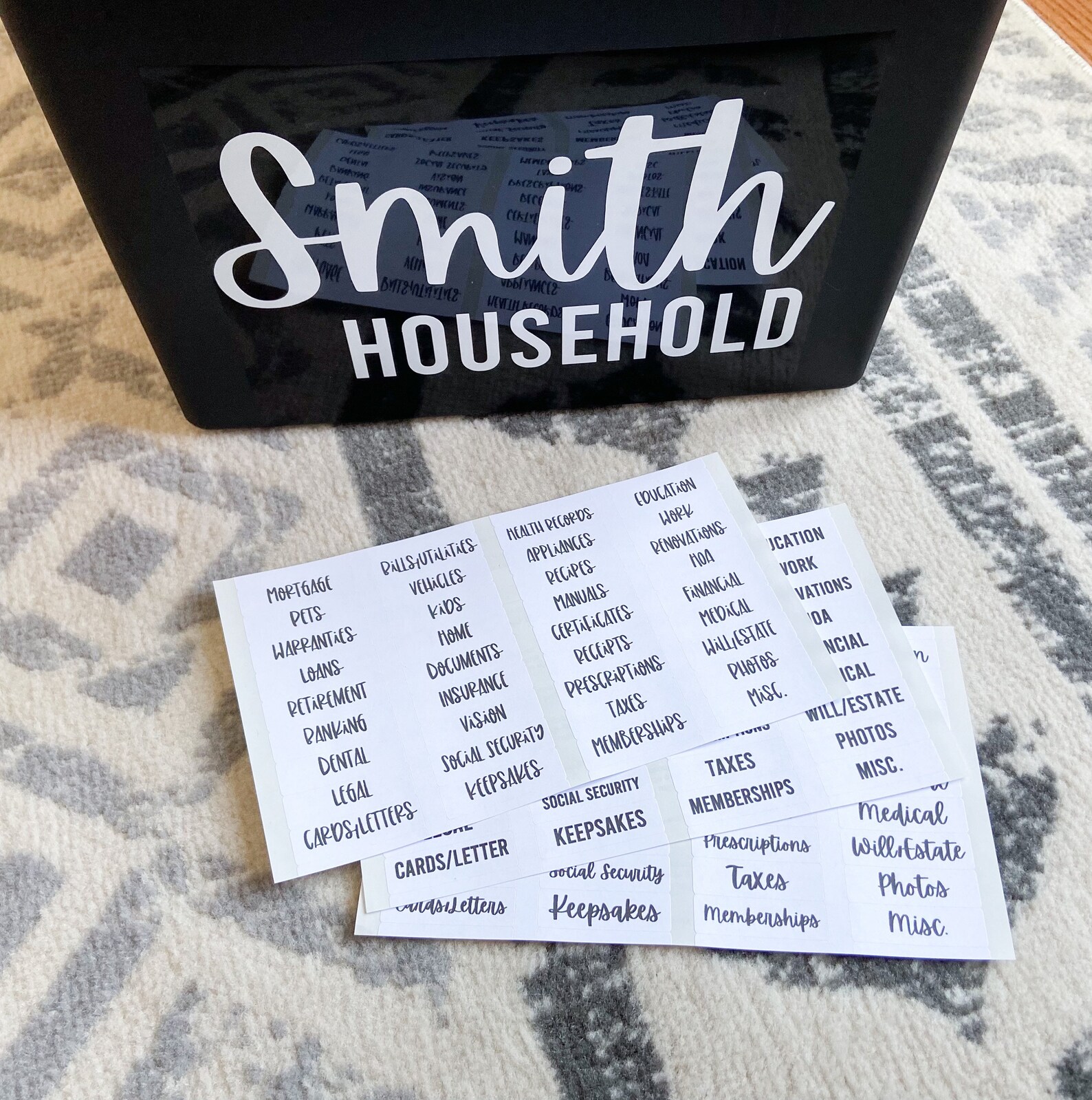 Home File Box Labels . Household Labels . File Box Labels . Etsy