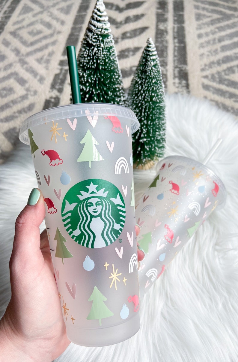Boho Christmas Coffee Cup SVG . Christmas Cup SVG . Full Wrap Etsy