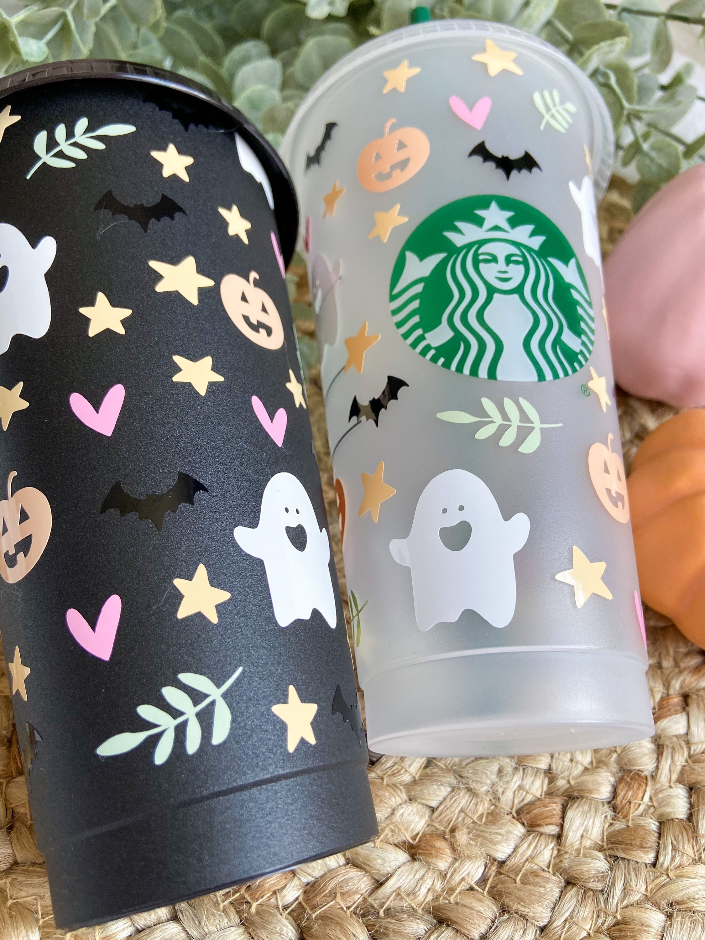 Halloween Cold Cup . Boho Halloween Cup . Halloween Reusable Etsy