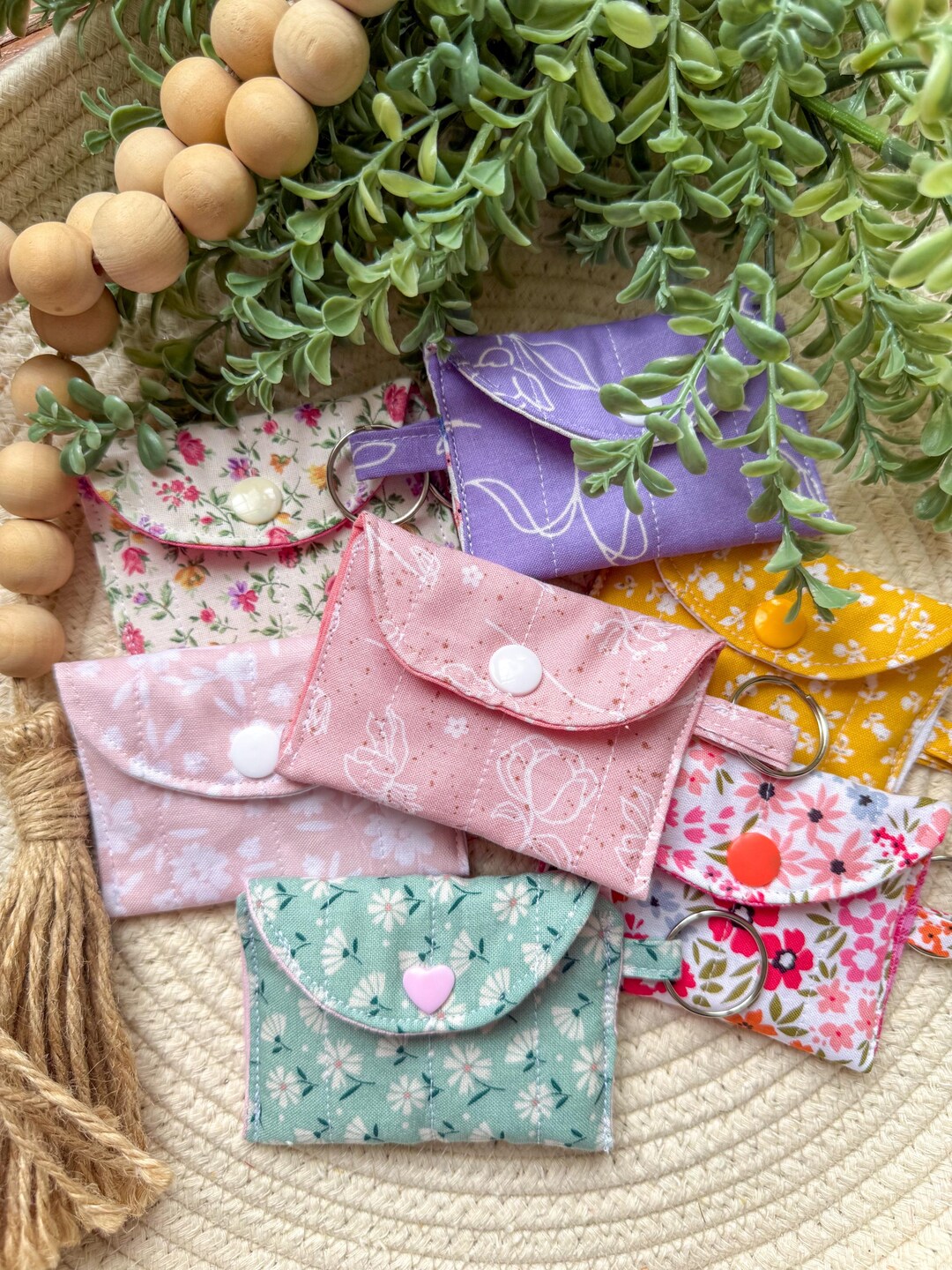 Quilted Headphone Case . Small Button Pouch . Small Accessory Pouch ...
