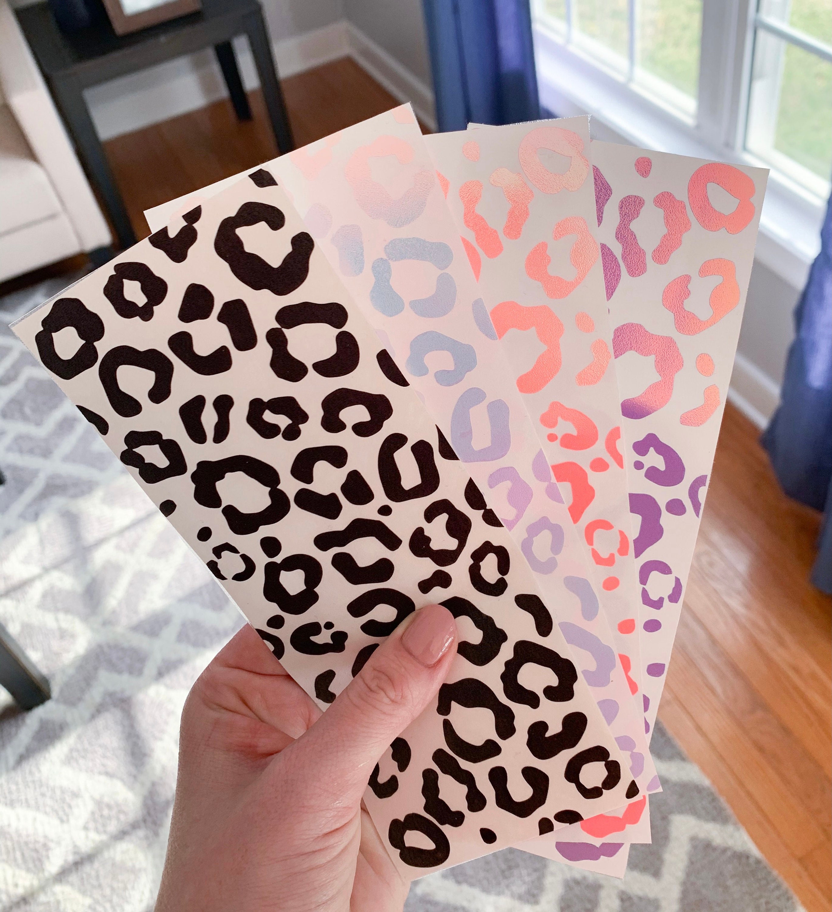 Cheetah print vinyl decal . Leopard print vinyl decal . Laptop Etsy