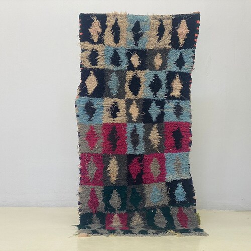 Vintage Morocco Azilal Rug, Handwoven Rug 193cm x shops 100cm