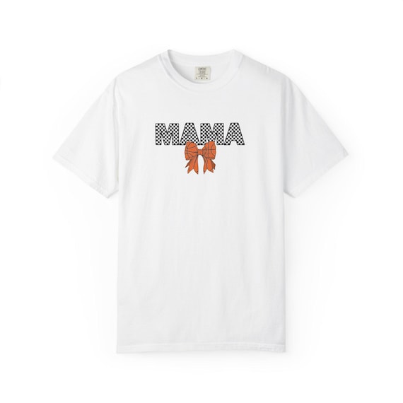 Basketball Mama Bow Graphic Tee, Cute Gift for Mother's Day, Comfortable Unisex T-Shirt, Summer Style, Trendy Casual Wear