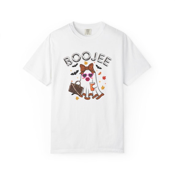 Boojee Fall Vibes T-Shirt | Unisex Garment-Dyed Tee, Cute Dog Autumn Shirt, Halloween Casual Wear, Gift for Pet Lovers, Cozy Fall Apparel