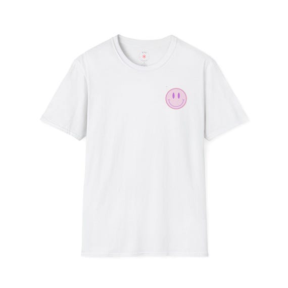 Smiley Face T-Shirt: Unisex Softstyle Tee - Positive Vibes Summer Outfit