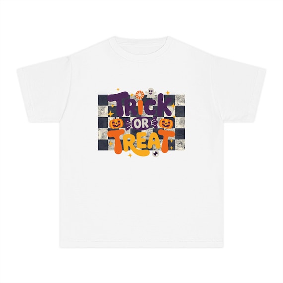 Trick or Treat Youth Tee - Spooky Halloween Kids Shirt