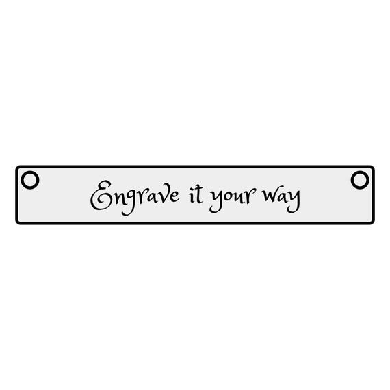 Personalized Horizontal Bar Necklace with Custom Engraving, Minimalist Jewelry, Gift for Her, Nameplate Necklace, Customizable Gift