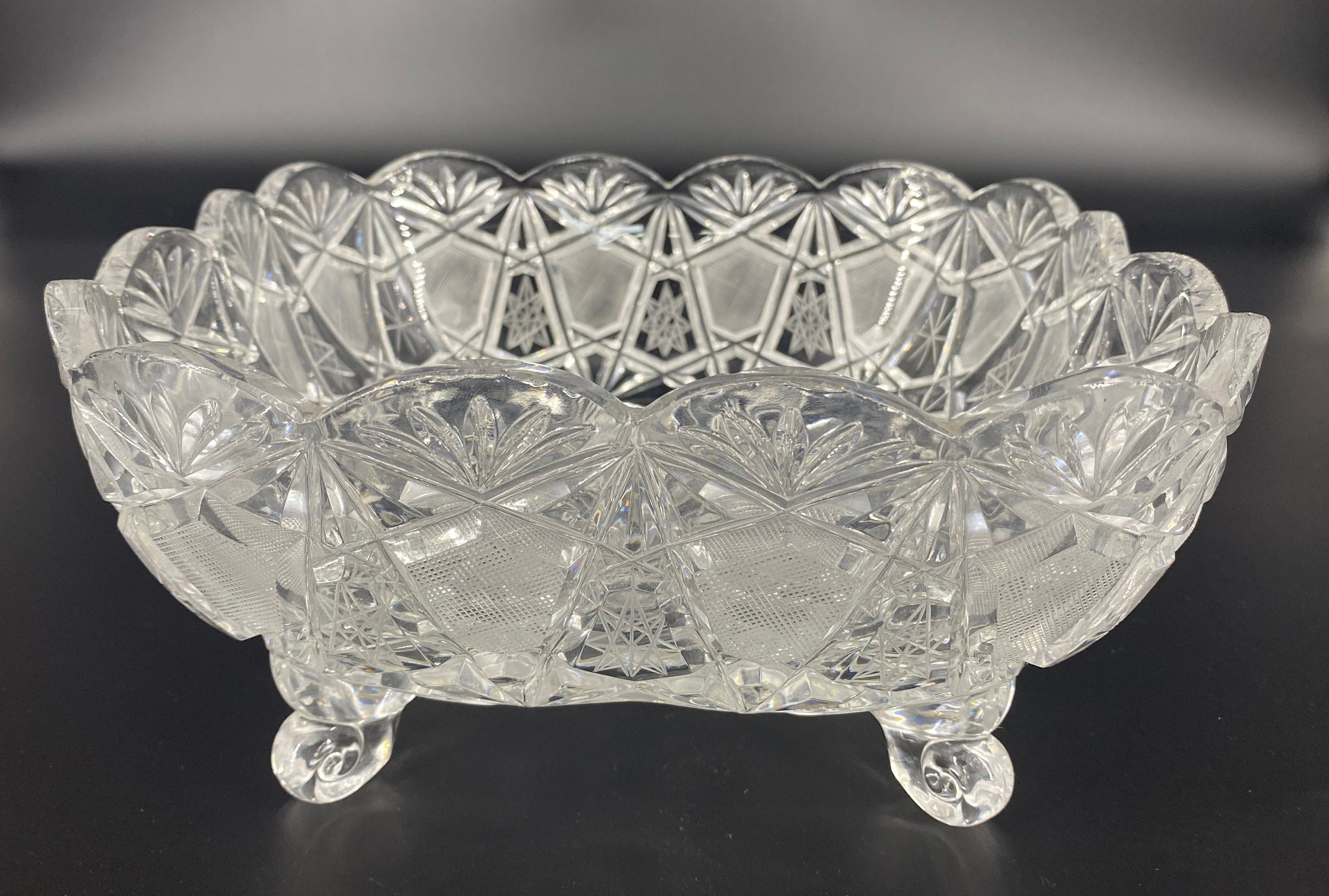 libbey cut glass bowl