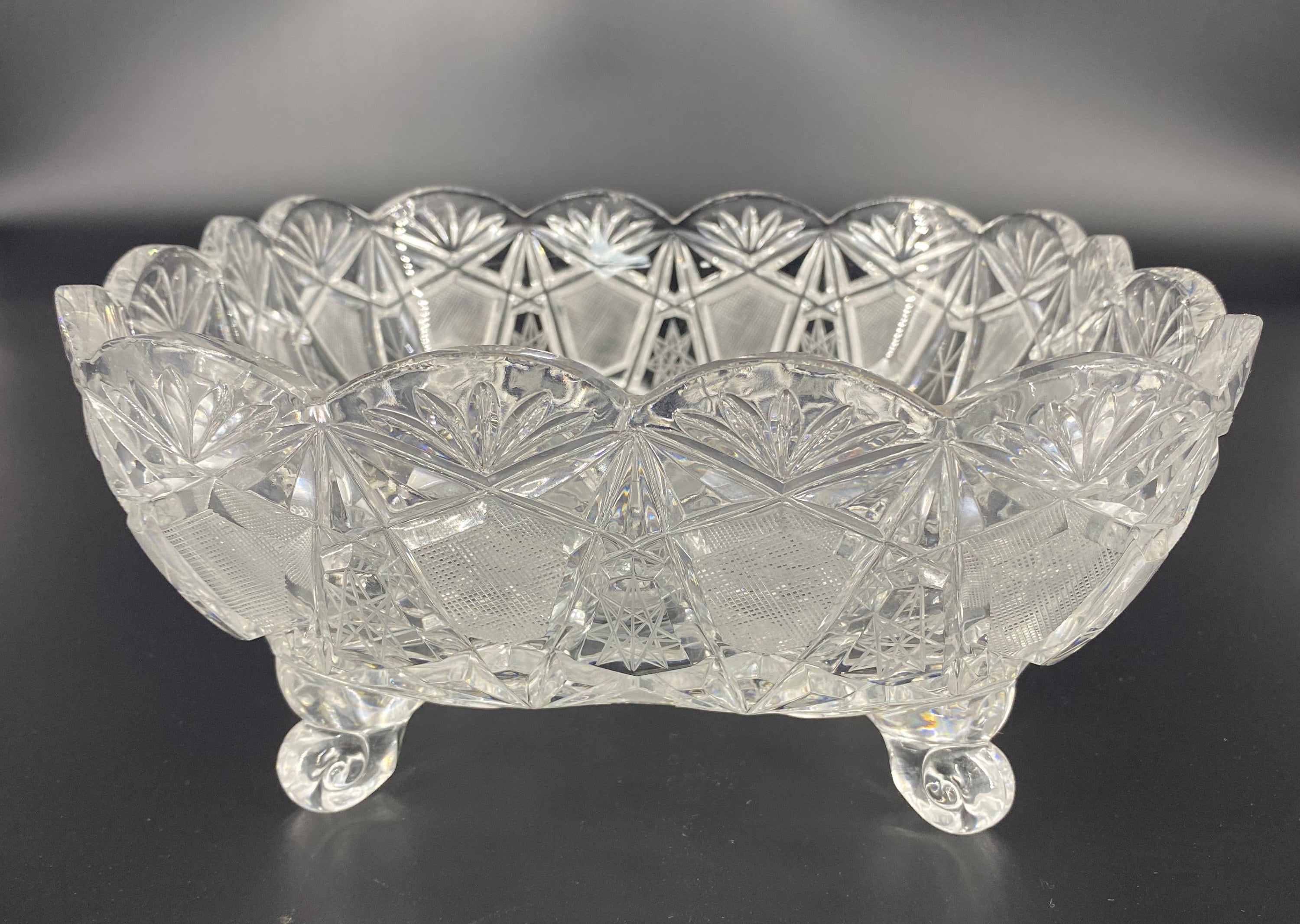 libbey cut glass bowl