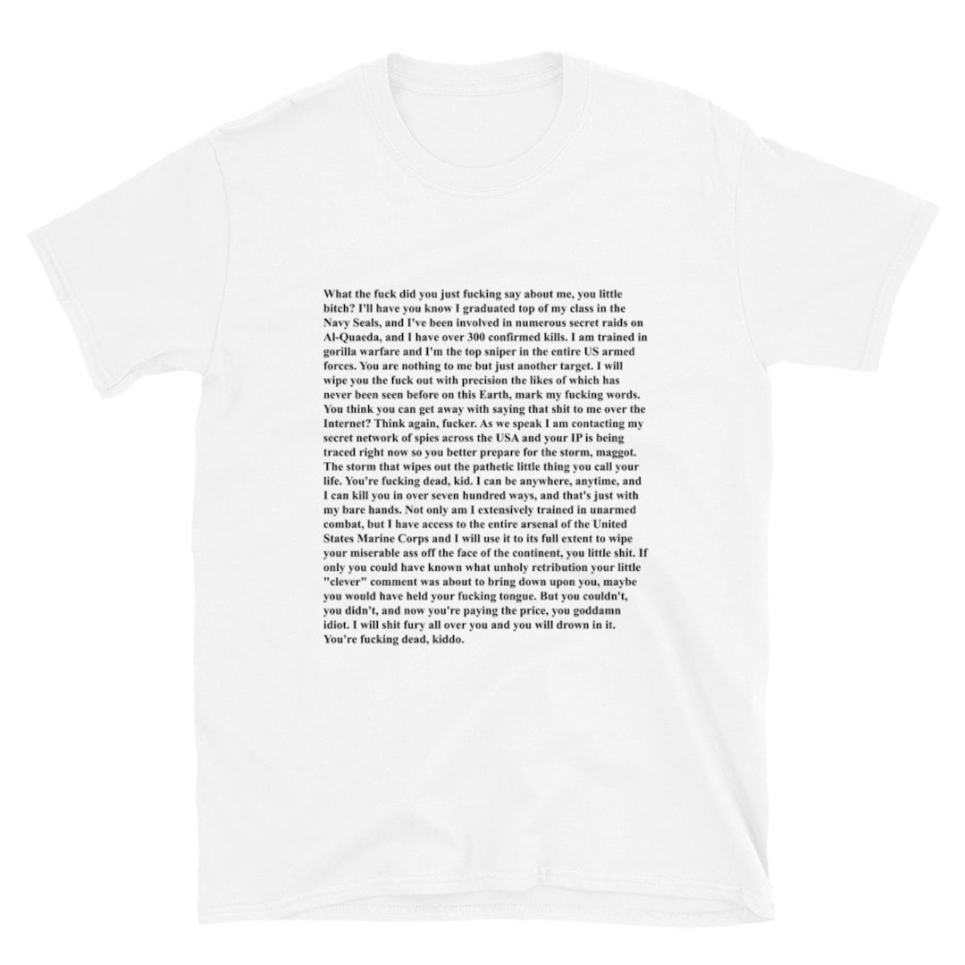 Navy Seal Copypasta Tshirt Etsy