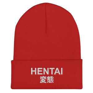 HENTAI Cuffed Beanie | Japanese anime otaku beanie | 変態 Streetwear image 5