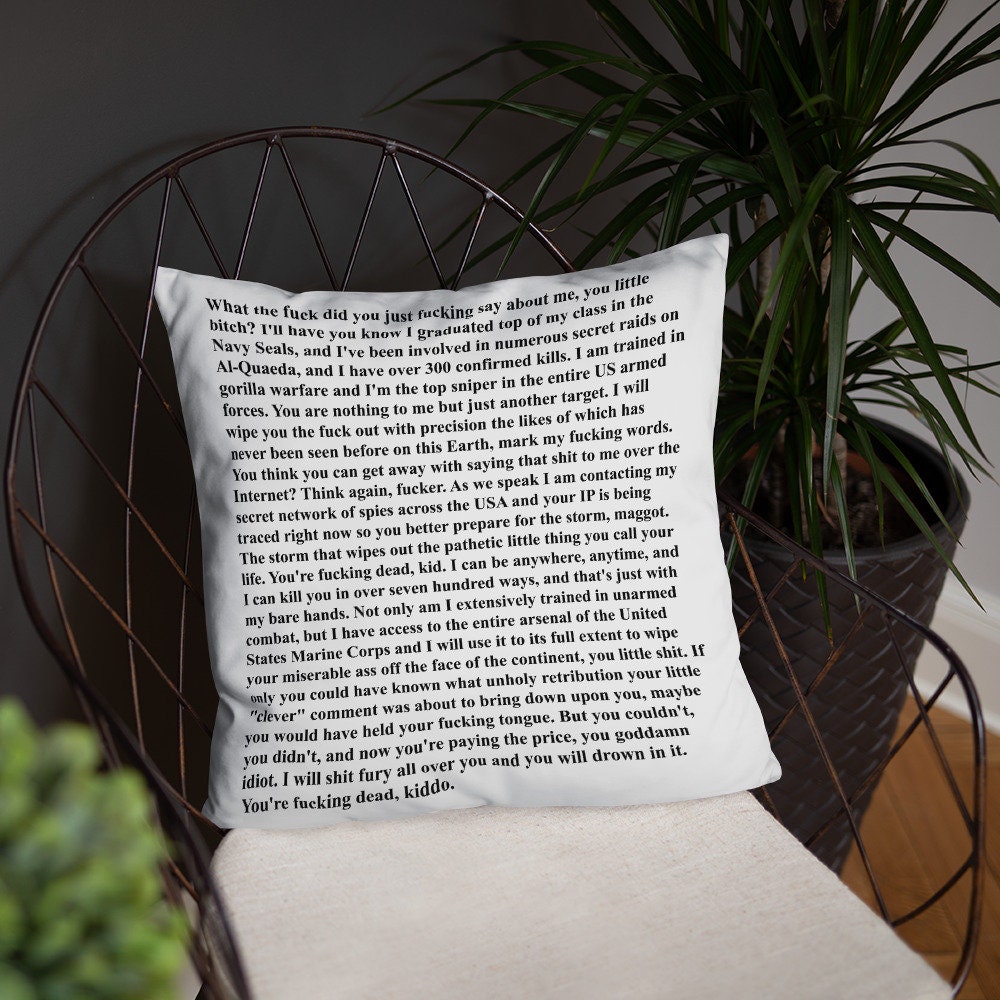 Navy Seal Copypasta Pillow - Etsy