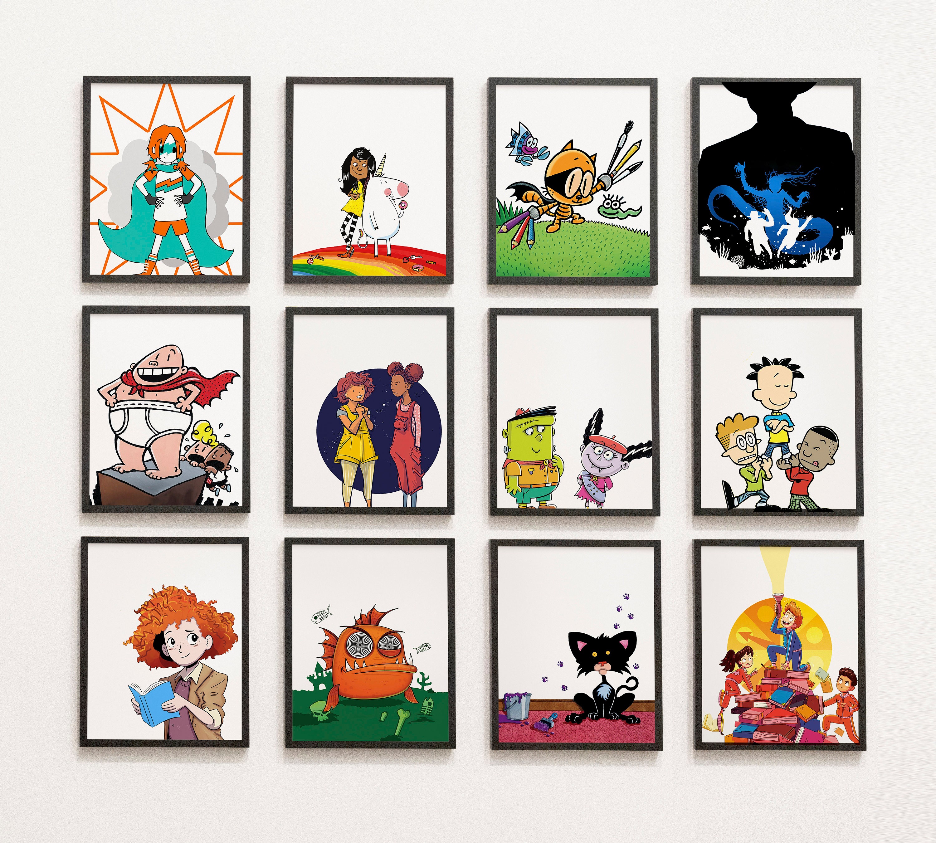 Popular Series 4th & 5th Grade Book Characters Gallery Wall Classroom Decor fourth fifth reading art digital download reading corner library