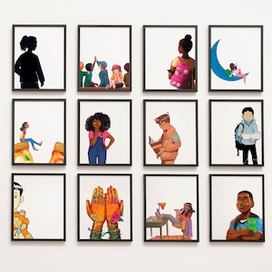 Diverse Middle School Book Characters Diverse - Gallery Wall, Classroom Decor, Diversity, LGBTQ+ reading class, english lit, junior high