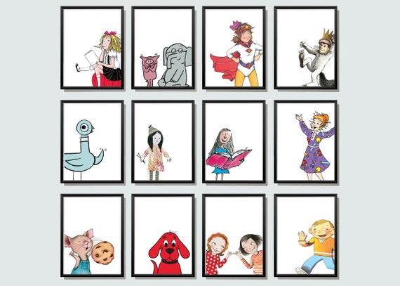 Book Characters Gallery Wall Classroom Decor First Grade Etsy Book Characters Gallery Wall Classroom Decor First Grade Etsy