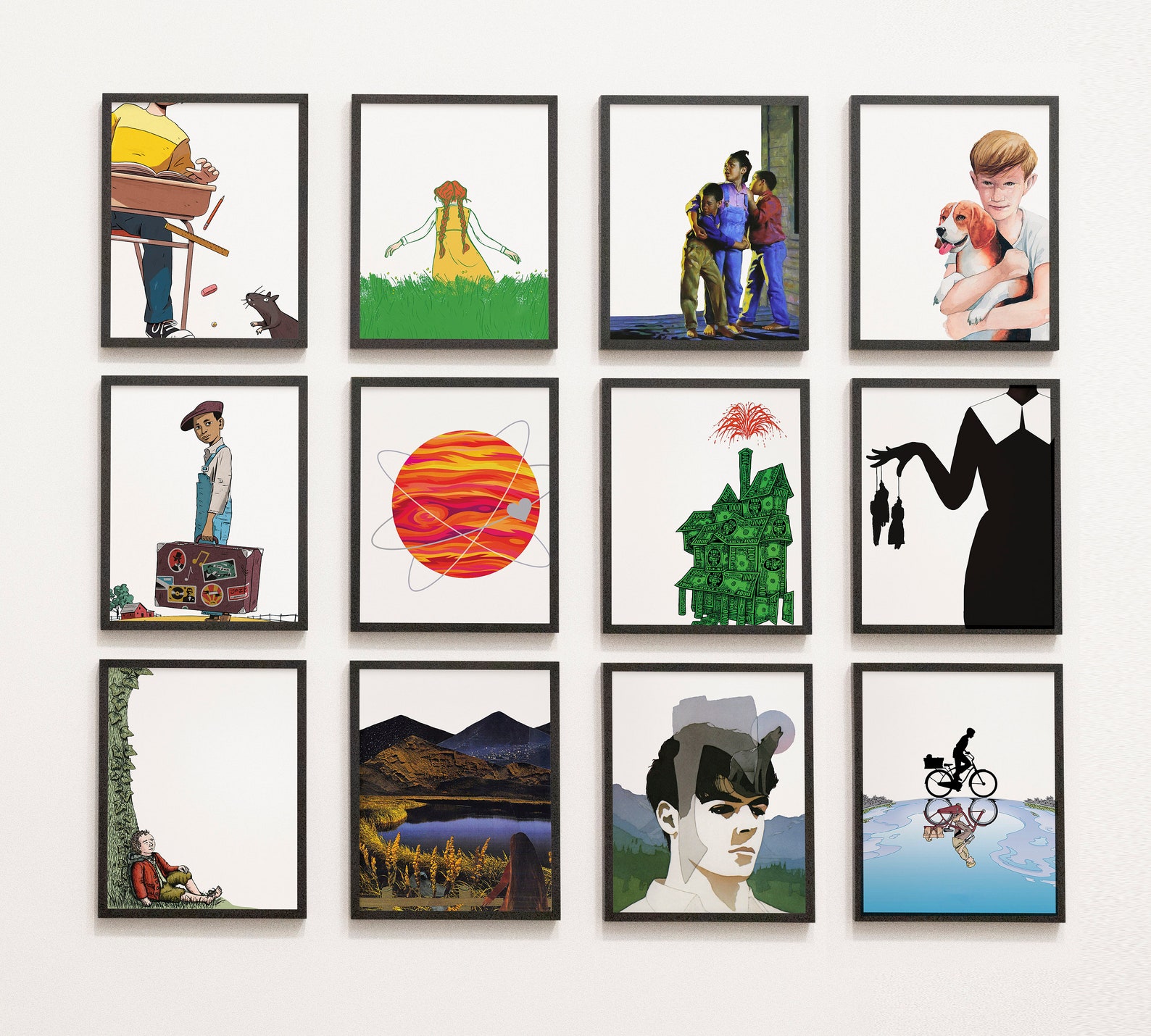 Middle School Classic Books Gallery Wall - Classroom Decor, High School ...
