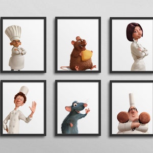 Ratatouille Gallery Wall - Classroom Decor,  Kindergarten, 1st Grade, nursery, kid&#39;s bedroom, birthday party, remy linguini, little chef