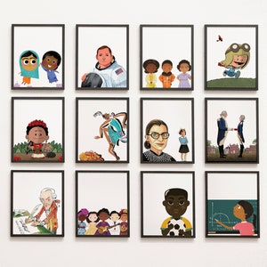 HISTORICAL FIGURES Gallery Wall - Picture Books Children&#39;s Books Elementary School History Class Civic Duty, Voting, political