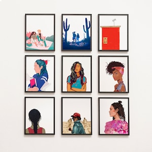 Latinx HIGH SCHOOL Book Characters Diverse - Gallery Wall, Classroom Decor, reading class, english language arts, latino, latina
