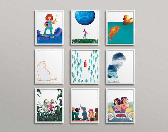 Neurodivergent Middle Grade/ Young Adult Gallery Wall | Social Emotional Books Counselor's Office Therapist Psychiatrist psychologist
