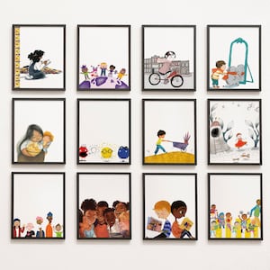 TOLERANCE & Inclusion Gallery Wall - Picture Books Children's Books Elementary School Counselor's Office Therapist Psychiatrist psychologist