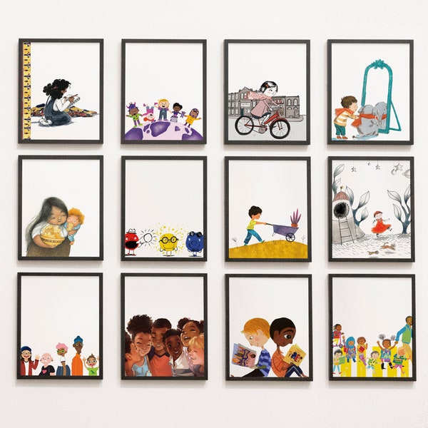 TOLERANCE & Inclusion Gallery Wall - Picture Books Children's Books Elementary School Counselor's Office Therapist Psychiatrist psychologist