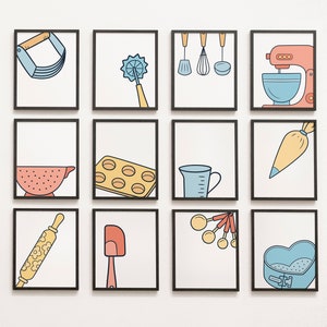 Baking Gallery Wall, Classroom Decor, crisp, spatula, home economics, home ec, cooking class, baking class, cake decorating, bakery