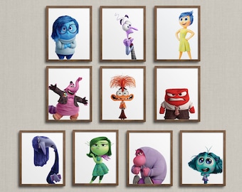 UPDATED Inside Out Characters Gallery Wall - Classroom Decor,  Kindergarten, 1st Grade, nursery kid&#39;s bedroom, birthday party, joy sadness