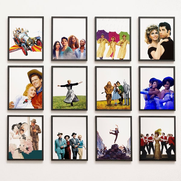 Movie Musicals Gallery Wall - theater class, film class, choir, show choir, musical theater, theatre, theatre classroom art