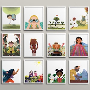 Climate/ Environment ELEMENTARY SCHOOL Gallery Wall- DIGITAL download printable, nature, eco-conscious eco warrior decor art science club