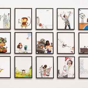 STEM Books Gallery Wall - engineering, science, elementary school, robotics, STEM, STEAM, workshop, inventing