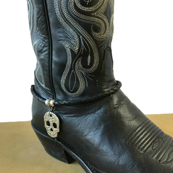 sugar skull cowboy boots