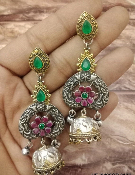 Silver cheap artificial earrings