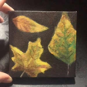 Herbst Malerei, Herbst Malerei, 10,5 cm Acryl auf Leinwand, traditionelle traditionelle Kunst
