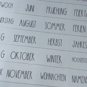 Transparemte Sticker in REA DUNN für Kalender und besondere Tage