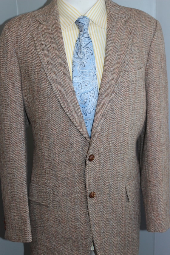 Paul Fredrick Mens Harris Tweed Herringbone Coat Paul Fredrick Mens Harris Tweed Herringbone Coat