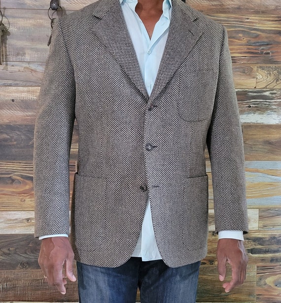 Brioni Wool Cashmere Blend Herringbone 