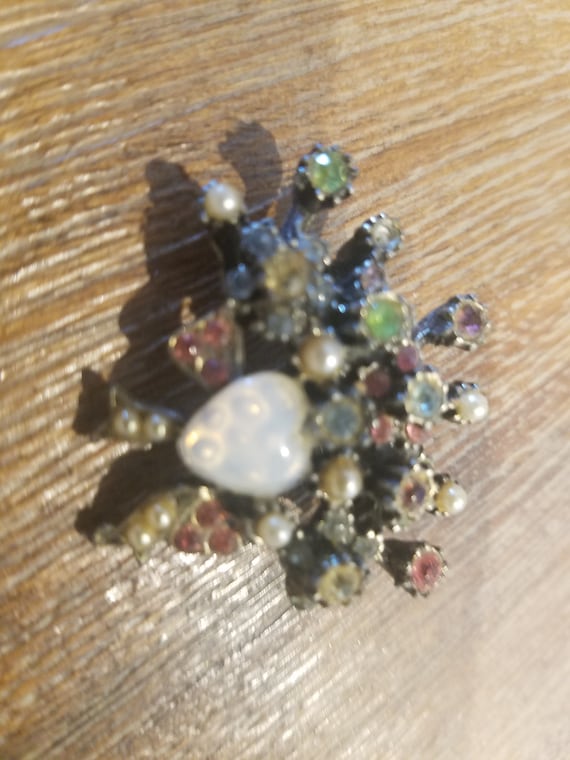 Multi Color stone brooch