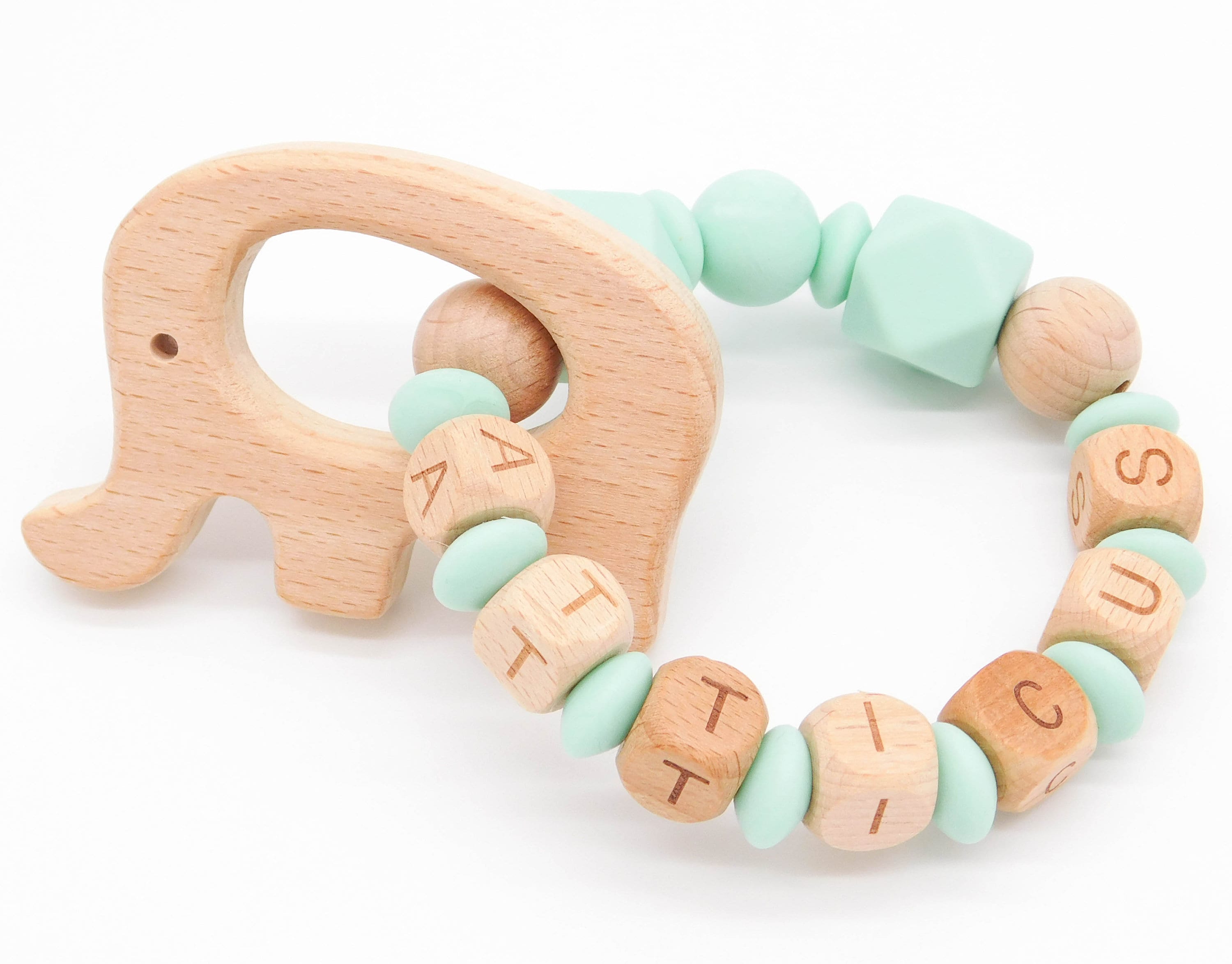 Personalized Baby Rattle Baby Toy Ring Sensory Toy Newborn Etsy